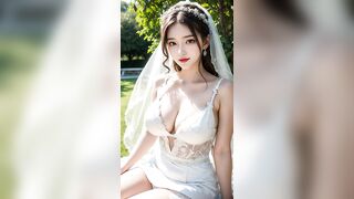 [4K] White lingerie Wedding concept / 화이트 란제리 웨딩 컨셉 / ホワイトランジェリー 結婚式のコンセプト