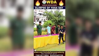 योगा से ही होगा????‍♀️????Glimpse of International Yoga Day celebration at Warriors Defence Academy #yoga