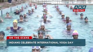 LOOK: Indians mark International Yoga Day on aircraft carriers, trains, swimming pools! | ANC