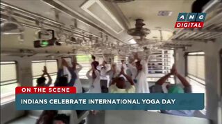 LOOK: Indians mark International Yoga Day on aircraft carriers, trains, swimming pools! | ANC