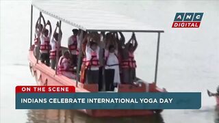 LOOK: Indians mark International Yoga Day on aircraft carriers, trains, swimming pools! | ANC