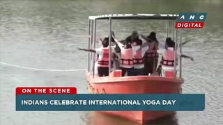 LOOK: Indians mark International Yoga Day on aircraft carriers, trains, swimming pools! | ANC