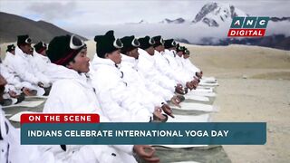 LOOK: Indians mark International Yoga Day on aircraft carriers, trains, swimming pools! | ANC