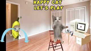 Banana cat Vs Happy Cat Twerk Race 3D Funny Game