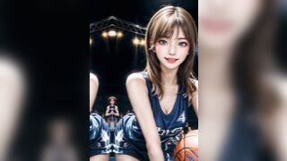 AI ART LOOKBOOK: 란제리 섹시 룩북 Pretty Girl Basketball Player Uniform Skirt Bikini #AiArtSexyGirl