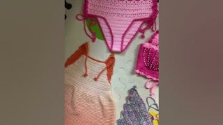 What i crocheted in 2 weeks #babybutterflydress #butterflydress #bikinis #haltertop #butterflytop