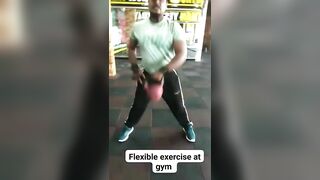 flexible exercise at gym