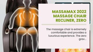 MassaMAX 2022 Massage Chair Recliner, Zero Gravity Full Body Yoga Stretching with Intelligent A...