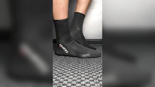 Mares Neoprene Diving Socks Try On Haul | Men Try Footwear! #fyp #shorts #mentry #footwear #tryon