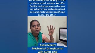 Mechanical draftsman course along with Auto CAD, Flexible timings for women #mangalmurticlasses