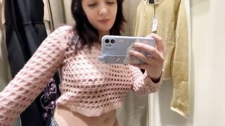 4K See Through Transparent Lingerie Try On Haul At The Mall1080P HD 3