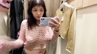 4K See Through Transparent Lingerie Try On Haul At The Mall1080P HD 3