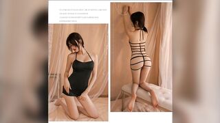 Erotic Hollow Out Hip Miniskirt Sleepwear Women Sexy Lingerie Open Crotch Silk Bodycon Short Skirt