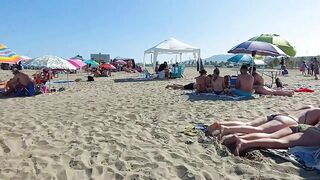 ???????? ????️☀️ ????️ HOT DAY in Spain | Alecante Beach | Walking tour | Spain Beach walk Bikini Paradise