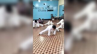 Beginners stretching exercise in karate #beginners #karatekids