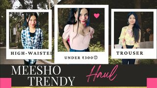 High-waisted Trouser Haul ‼️ | Try On Haul ~ | Under ₹500 ???? | Meesho Affordable Haul ???? |