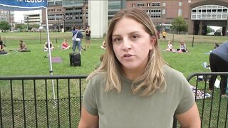 Canalside held a puppy yoga class with Buffalo Underdogs rescue