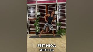 Strengthen your legs with Warrior 2! #gentleyoga #yoga #yogaforbeginners