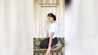 Yoga for hair growth #shortsvideo #yoga #yogapractice #hairgrowth #healthyhair #youtubeshorts