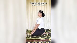 Yoga for hair growth #shortsvideo #yoga #yogapractice #hairgrowth #healthyhair #youtubeshorts