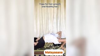 Yoga for hair growth #shortsvideo #yoga #yogapractice #hairgrowth #healthyhair #youtubeshorts