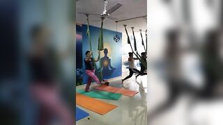 Aerial yoga #aerialyoga #yoga #learnyoga #yogapractice