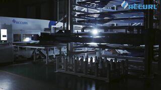 Flexible Manufacturing Solution for lights-out production with Combo Tower with Turret Punch Press