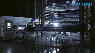 Flexible Manufacturing Solution for lights-out production with Combo Tower with Turret Punch Press