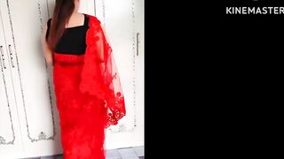 Net Saree Design Try on haul | net saree wearing styles