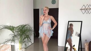 [4K] Transparent Lingerie and Clothes Try On Haul