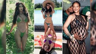 Shimmering Stars: Celebrities Megan Fox and Rihanna Sizzle in Oséree's Sparkly Bikinis