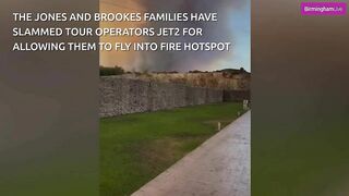 Family flee Rhodes in bikinis and shorts as fire engulfs hotel