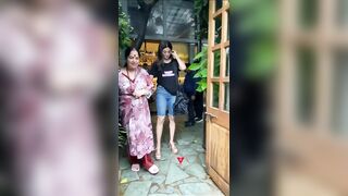 Yoga Girl Gorgeous Shilpa Shetty with Mother spotted at Restaurant in JUHU