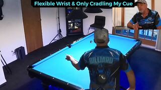 Loose grip + flexible wrist = straight stroke