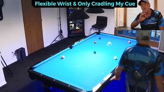 Loose grip + flexible wrist = straight stroke