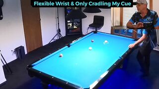 Loose grip + flexible wrist = straight stroke