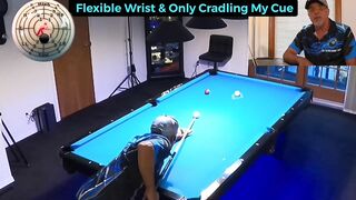 Loose grip + flexible wrist = straight stroke