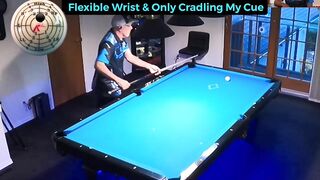 Loose grip + flexible wrist = straight stroke