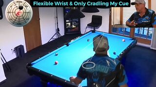 Loose grip + flexible wrist = straight stroke