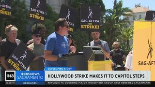 SAG-AFTRA strikes now stretching from Hollywood to steps of California’s capitol