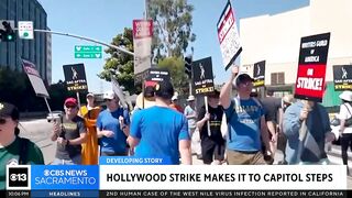 SAG-AFTRA strikes now stretching from Hollywood to steps of California’s capitol