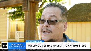 SAG-AFTRA strikes now stretching from Hollywood to steps of California’s capitol