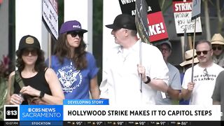 SAG-AFTRA strikes now stretching from Hollywood to steps of California’s capitol