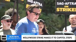 SAG-AFTRA strikes now stretching from Hollywood to steps of California’s capitol