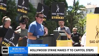 SAG-AFTRA strikes now stretching from Hollywood to steps of California’s capitol