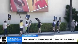 SAG-AFTRA strikes now stretching from Hollywood to steps of California’s capitol