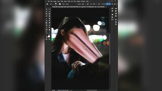 Face Stretching Effect in Photoshop #shorts #2023 #graphicdesign #tutorial #creative