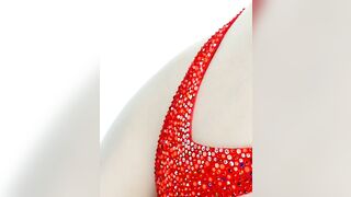 Bikinis Glistening Strawberry | Bohemica: Crystal Bikini Salon