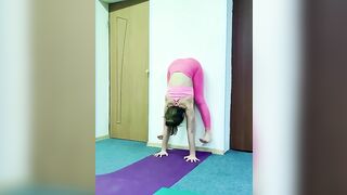Yoga and Gymnastics Wall Stretching