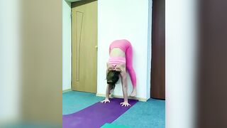 Yoga and Gymnastics Wall Stretching